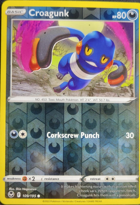 Pokemon Croagunk 109/195 SWSH12: Silver Tempest Normal - Eterna Cards