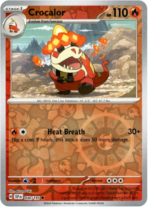 Pokemon Crocalor 030/191 SV08: Surging Sparks Normal - Eterna Cards