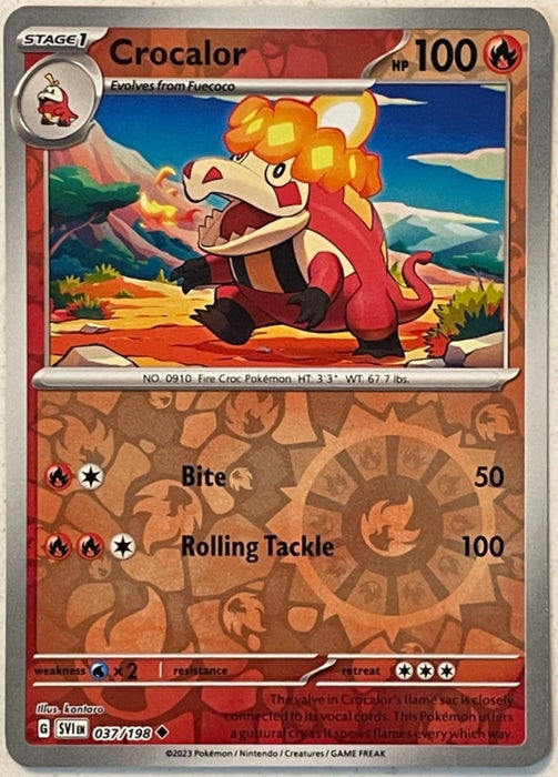 Pokemon Crocalor 037/198 SV01: Scarlet & Violet Base Set Normal - Eterna Cards