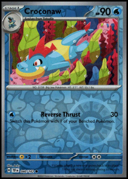 Pokemon Croconaw 040/162 SV05: Temporal Forces Normal - Eterna Cards