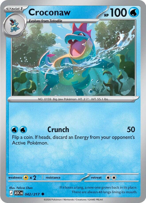 Pokemon Croconaw 042/217 ME: Ascended Heroes Normal - EternaCards