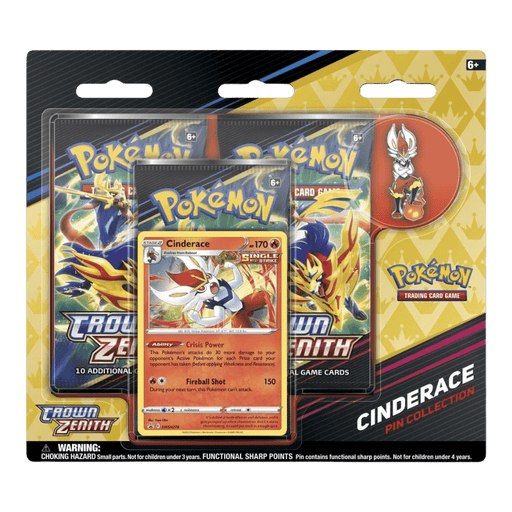 Pokemon Crown Zenith Pin Collection - Cinderace - EternaCards