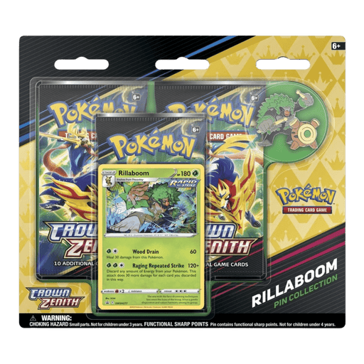 Pokemon Crown Zenith Pin Collection - Rillaboom - EternaCards