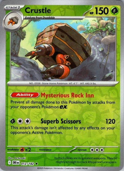 Pokemon Crustle - 012/182 SV10: Destined Rivals Holo - Eterna Cards