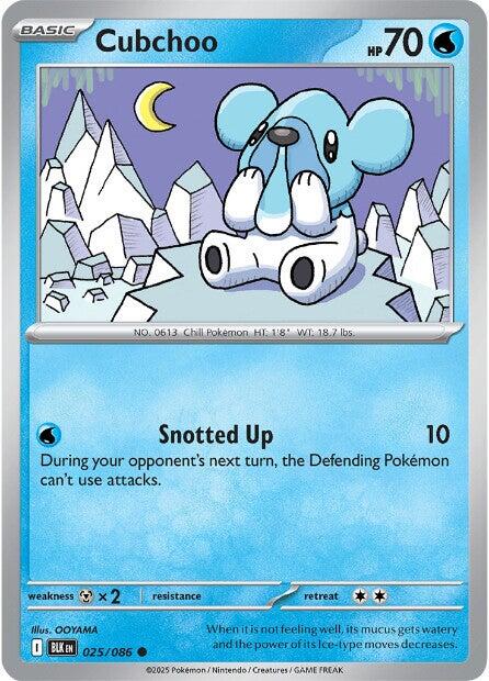 Pokemon Cubchoo 025/086 SV: Black Bolt Normal - EternaCards