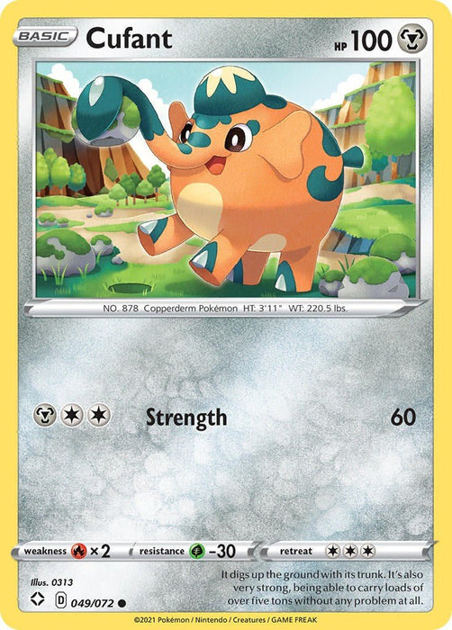 Pokemon Cufant 049/072 Shining Fates Normal - EternaCards