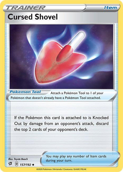 Pokemon Cursed Shovel 157/192 SWSH02: Rebel Clash Reverse Holo - EternaCards