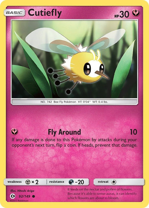 Pokemon Cutiefly 92/149 SM Base Set Normal - Eterna Cards