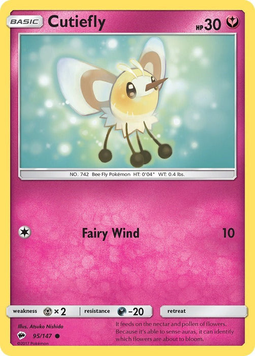 Pokemon Cutiefly 95/147 SM - Burning Shadows Normal - Eterna Cards