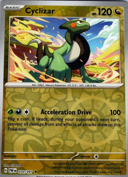 Pokemon Cyclizar - 070/091 SV: Paldean Fates Holo - Eterna Cards