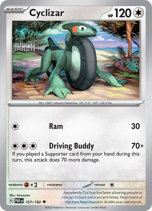 Pokemon Cyclizar - 157/182 157/182 SV04: Paradox Rift Reverse Holofoil - EternaCards
