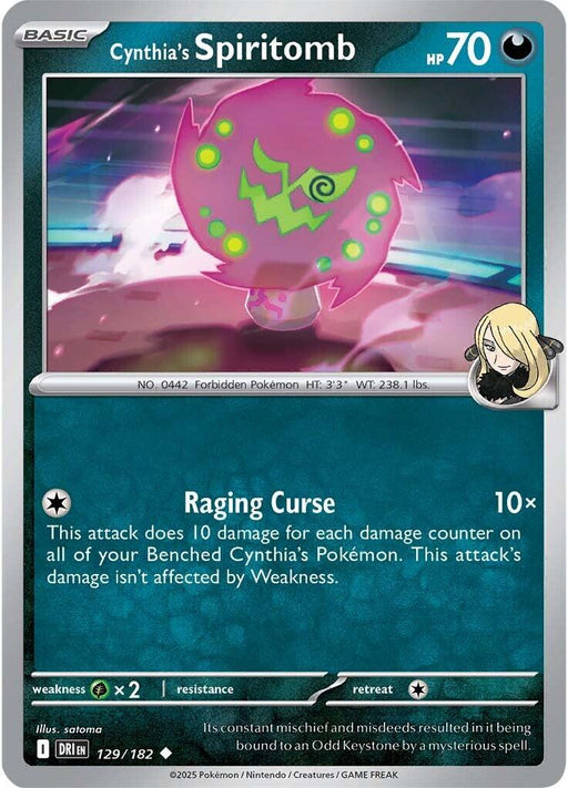 Pokemon Cynthia's Spiritomb 129/182 SV10: Destined Rivals Normal - EternaCards