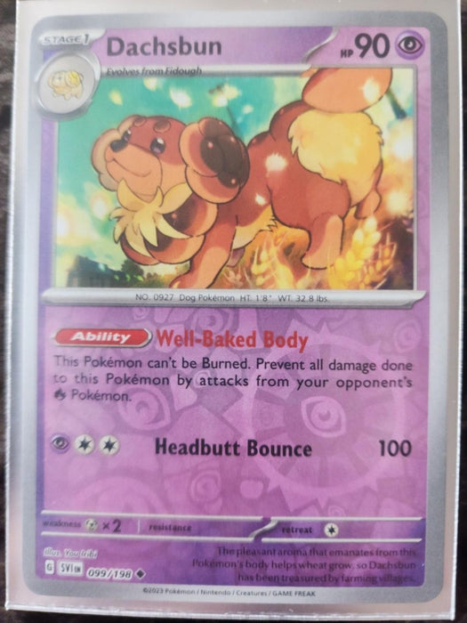 Pokemon Dachsbun 099/198 SV01: Scarlet & Violet Base Set Normal - Eterna Cards