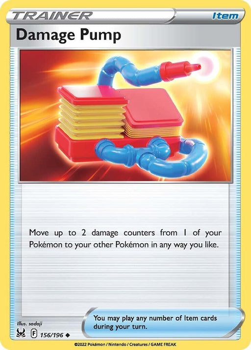 Pokemon Damage Pump 156/196 SWSH11: Lost Origin Reverse Holo - EternaCards