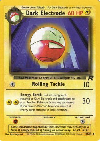 Pokemon Dark Electrode 34/82 Team Rocket Unlimited - Eterna Cards