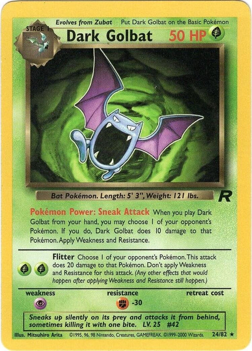 Pokemon Dark Golbat (24) 24/82 Team Rocket Unlimited - Eterna Cards