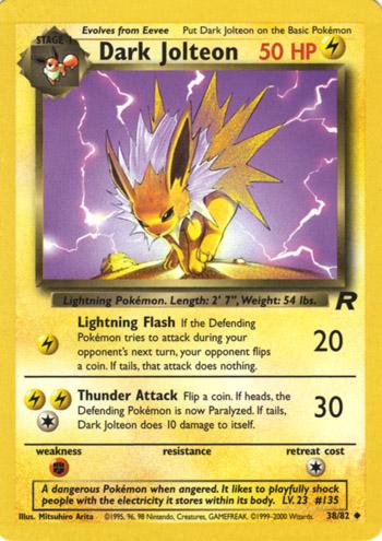 Pokemon Dark Jolteon 38/82 Team Rocket Unlimited - Eterna Cards