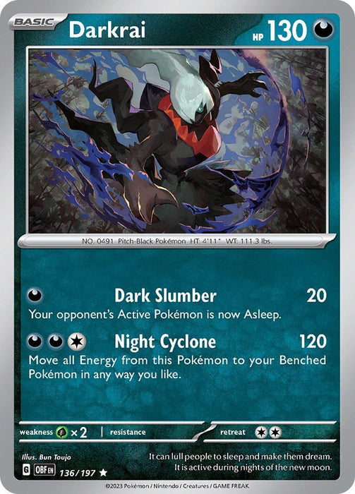 Pokemon Darkrai 136/197 SV03: Obsidian Flames Holo - EternaCards
