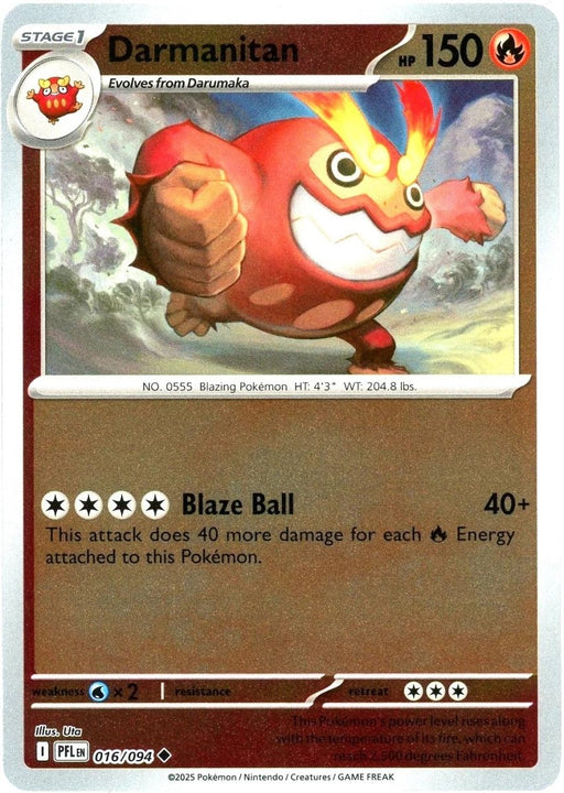 Pokemon Darmanitan 016/094 ME02: Phantasmal Flames Normal - Eterna Cards