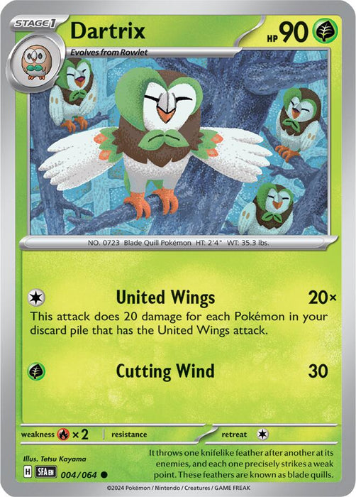 Pokemon Dartrix 004/064 SV: Shrouded Fable Reverse Holo - EternaCards