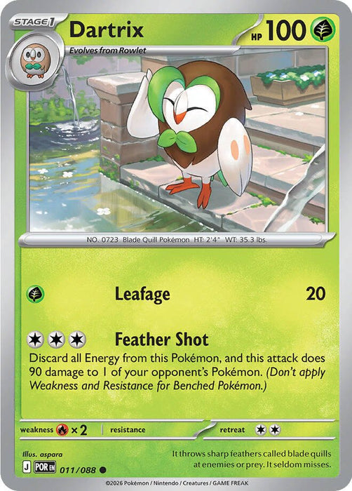 Pokemon Dartrix 011/088 ME03: Perfect Order Reverse Holo - EternaCards