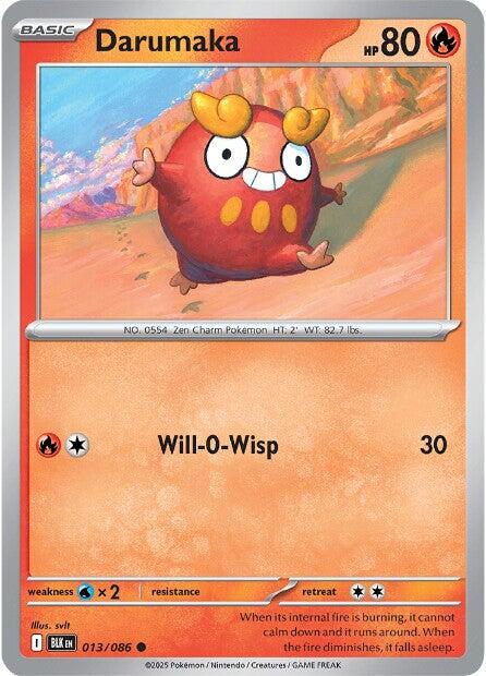 Pokemon Darumaka 013/086 SV: Black Bolt Reverse Holo - EternaCards