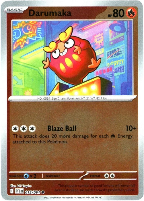 Pokemon Darumaka 015/094 ME02: Phantasmal Flames Normal - Eterna Cards