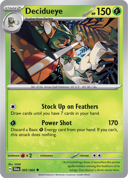 Pokemon Decidueye 005/064 SV: Shrouded Fable Reverse Holo - EternaCards