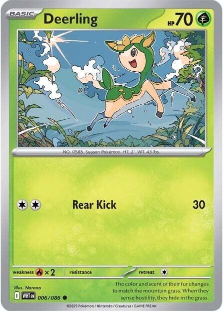 Pokemon Deerling 006/086 SV: White Flare Reverse Holo - EternaCards