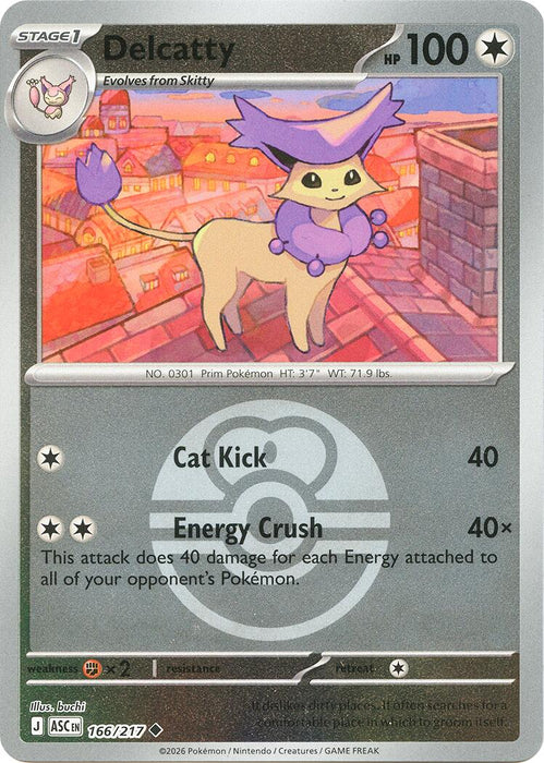 Pokemon Delcatty (Love Ball) 166/217 ME: Ascended Heroes Reverse Holo - Eterna Cards