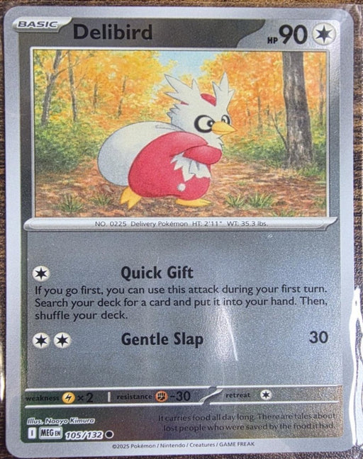 Pokemon Delibird - 105/132 ME01: Mega Evolution Normal - Eterna Cards