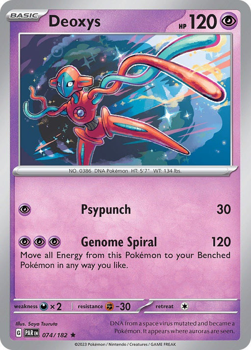 Pokemon Deoxys 074/182 SV04: Paradox Rift Holo - EternaCards