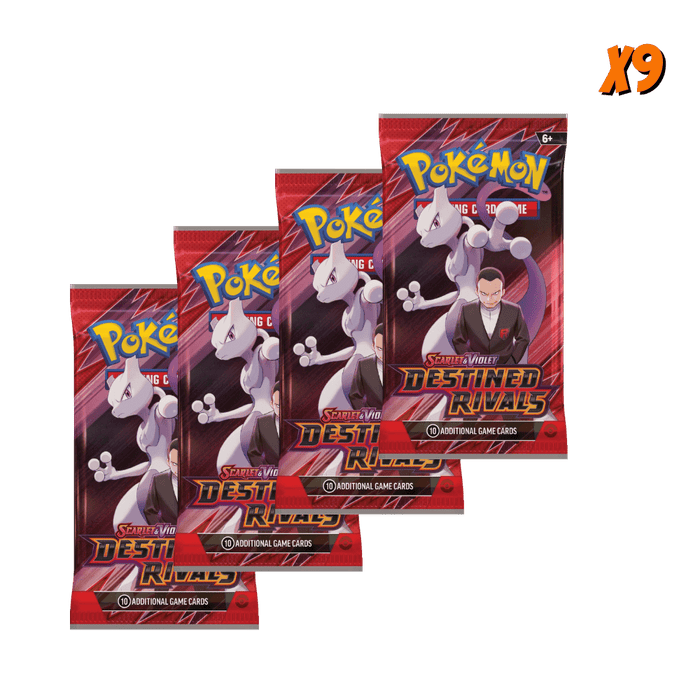 Pokemon Destined Rivals Booster Pack Bundle (9 Packs) - EternaCards
