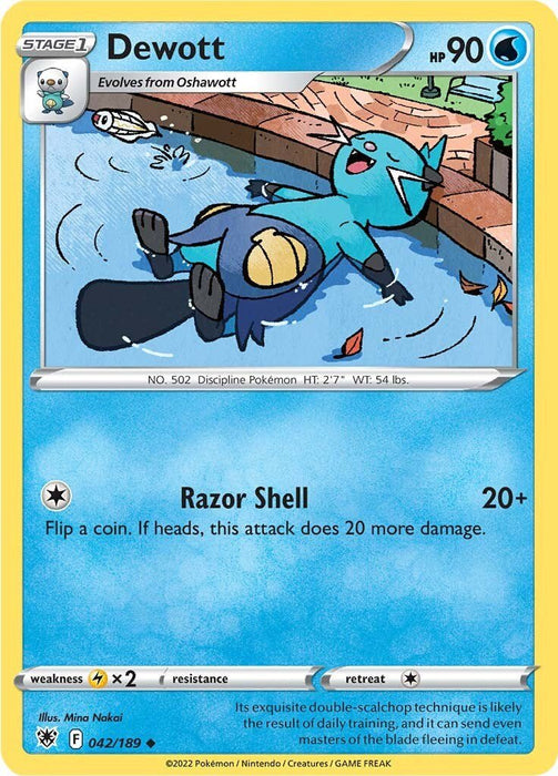 Pokemon Dewott 042/189 SWSH10: Astral Radiance Normal - EternaCards