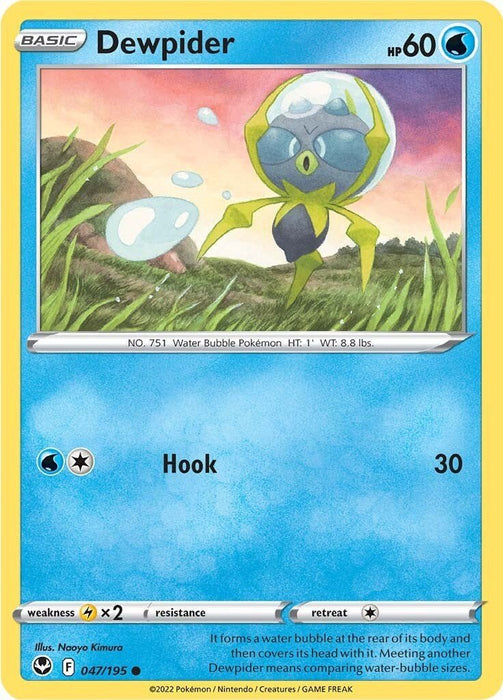 Pokemon Dewpider 047/195 SWSH12: Silver Tempest Reverse Holo - EternaCards
