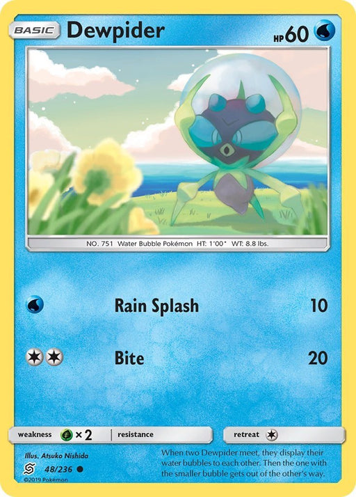 Pokemon Dewpider 48/236 SM - Unified Minds Normal - Eterna Cards
