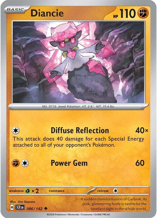 Pokemon Diancie 086/142 SV07: Stellar Crown Reverse Holo - EternaCards