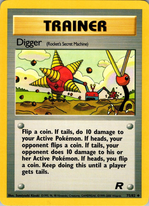 Pokemon Digger (Rocket's Secret Machine) 75/82 Team Rocket Unlimited - Eterna Cards
