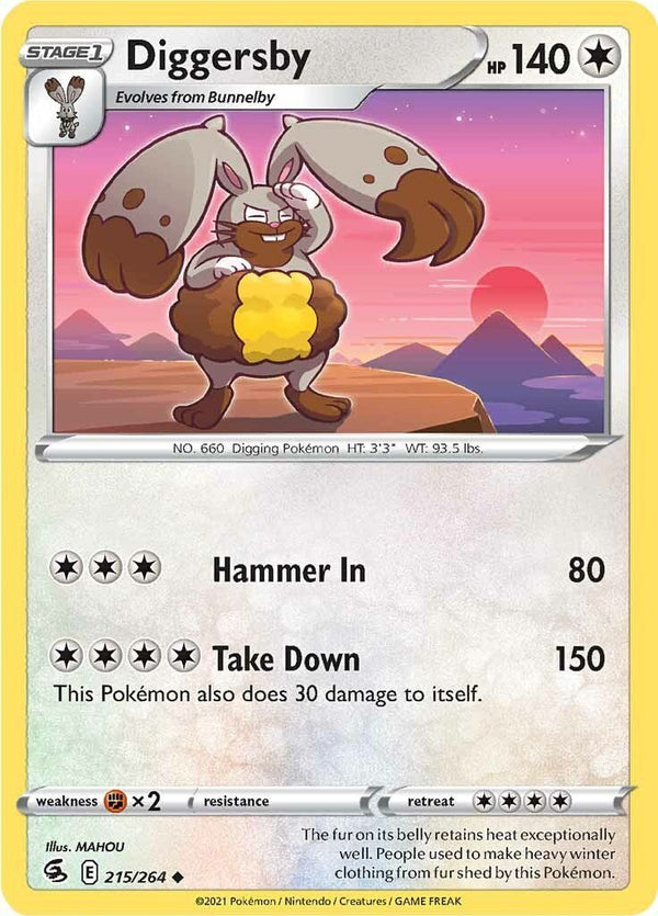 Pokemon Diggersby 215/264 SWSH08: Fusion Strike Normal