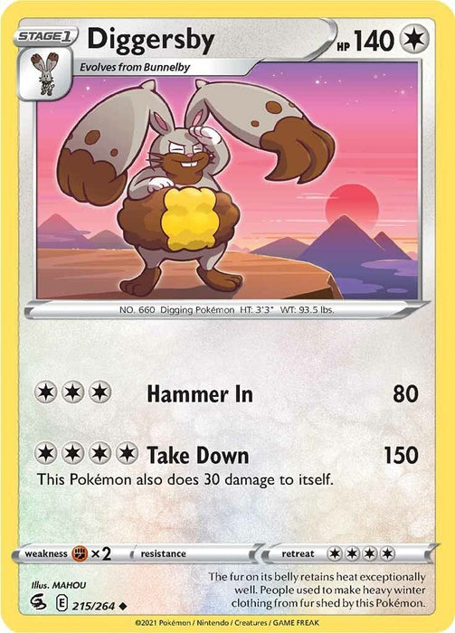Pokemon Diggersby 215/264 SWSH08: Fusion Strike Normal - EternaCards