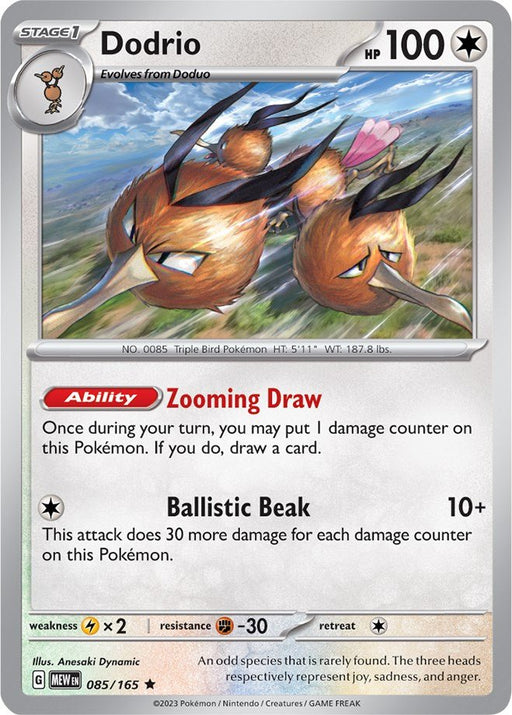 Pokemon Dodrio 085/165 SV: Scarlet & Violet 151 Holo - EternaCards