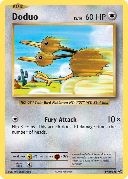 Pokemon Doduo 69/108 XY - Evolutions Normal - Eterna Cards