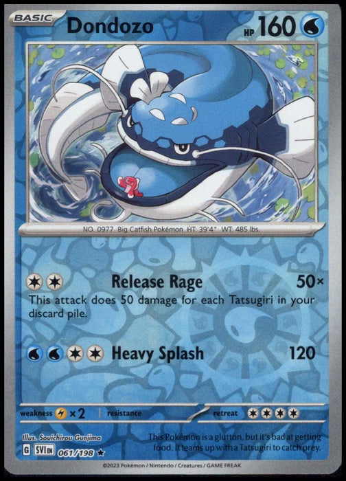 Pokemon Dondozo - 061/198 SV01: Scarlet & Violet Base Set Holo - Eterna Cards