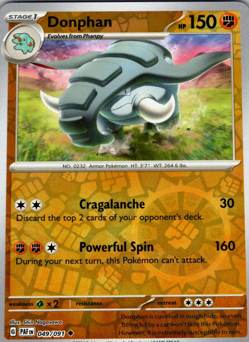 Pokemon Donphan 049/091 SV: Paldean Fates Normal - Eterna Cards