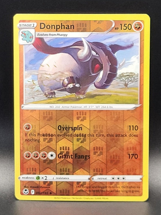 Pokemon Donphan 092/195 SWSH12: Silver Tempest Normal - Eterna Cards