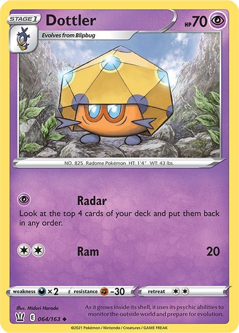 Pokemon Dottler 064/163 SWSH05: Battle Styles Normal - Eterna Cards