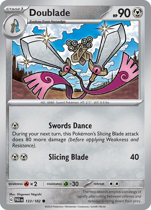Pokemon Doublade - 133/182 133/182 SV04: Paradox Rift Reverse Holofoil - EternaCards