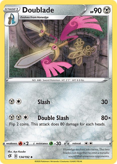 Pokemon Doublade 134/192 SWSH02: Rebel Clash Normal - EternaCards