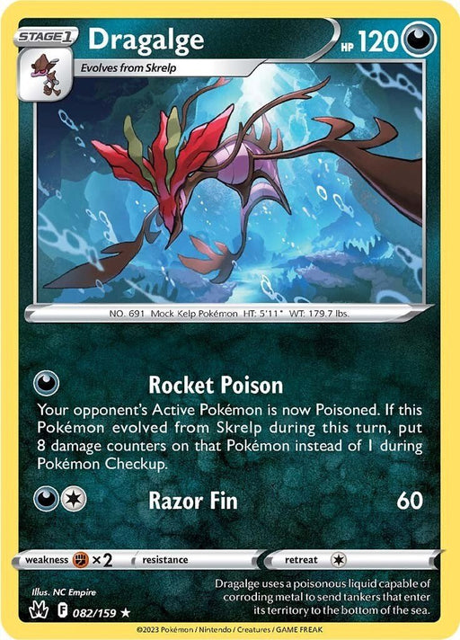 Pokemon Dragalge 082/159 SWSH: Crown Zenith Normal - Eterna Cards