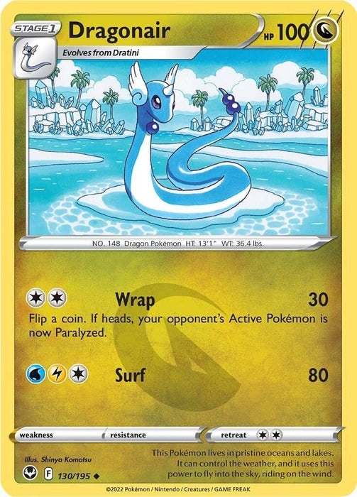 Pokemon Dragonair 130/195 SWSH12: Silver Tempest Reverse Holo - EternaCards